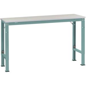 Manuflex AU7071.5021 Werk achtergrond tafel universele speciale met melamine schijf, bxdxh = 1500 x 1200 x 722-1022 mm Waterblauw