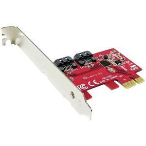 Roline 2 poorten SATA-controller PCIe x1 Geschikt voor: SATA SSD Incl. Low-Profile slotplaat