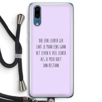 Gek: Huawei P20 Transparant Hoesje met koord