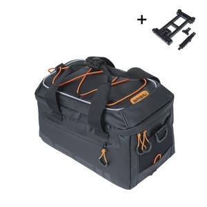 Basil bagagedragertas miles tarpaulin mik 7l zwart/oranje
