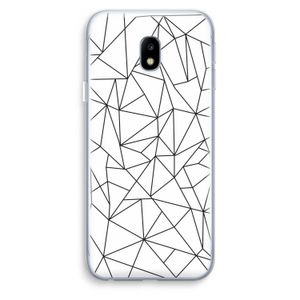 Geometrische lijnen zwart: Samsung Galaxy J3 (2017) Transparant Hoesje