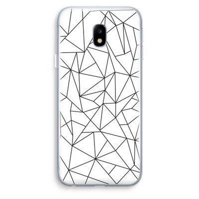 Geometrische lijnen zwart: Samsung Galaxy J3 (2017) Transparant Hoesje