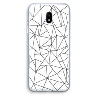 Geometrische lijnen zwart: Samsung Galaxy J3 (2017) Transparant Hoesje