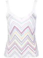 Missoni haut à imprimé zig-zag - Blanc
