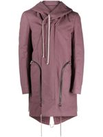 Rick Owens parka à taille à lien de resserrage - Violet