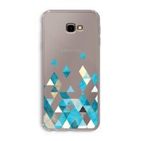 Gekleurde driehoekjes blauw: Samsung Galaxy J4 Plus Transparant Hoesje Gekleurde driehoekjes blauw: Samsung Galaxy J4 Plus Transparant Hoesje