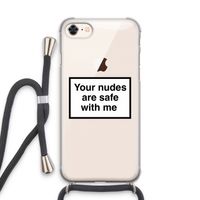 Safe with me: iPhone 8 Transparant Hoesje met koord