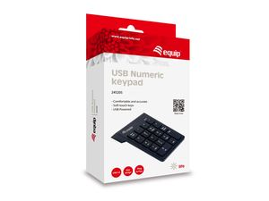 Equip 245205 numeriek toetsenbord Universeel USB Zwart