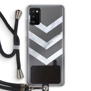 Marmeren pijlen: Samsung Galaxy A41 Transparant Hoesje met koord