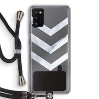 Marmeren pijlen: Samsung Galaxy A41 Transparant Hoesje met koord