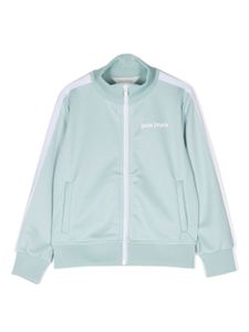 Palm Angels Kids veste zippée à logo imprimé - Bleu