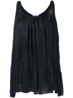 Prada Pre-Owned blouse en soie à design sans manches (années 2000) - Bleu