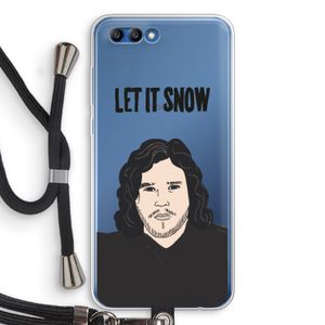 Let It Snow: Honor 10 Transparant Hoesje met koord