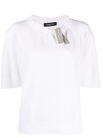 Fabiana Filippi bow-detailing knitted top - Blanc