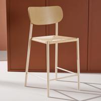 Nohr Barkruk 'Lakeithia' Rattan, kleur Whitewash/Naturel (zithoogte 67cm)