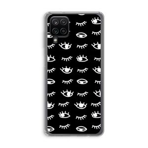Eye pattern #3: Samsung Galaxy A12 Transparant Hoesje