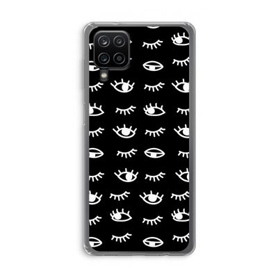 Eye pattern #3: Samsung Galaxy A12 Transparant Hoesje