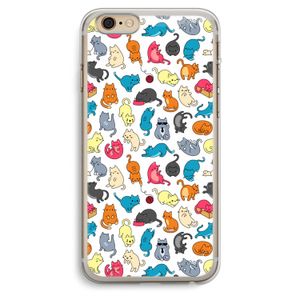 Kleurrijke katten: iPhone 6 Plus / 6S Plus Transparant Hoesje