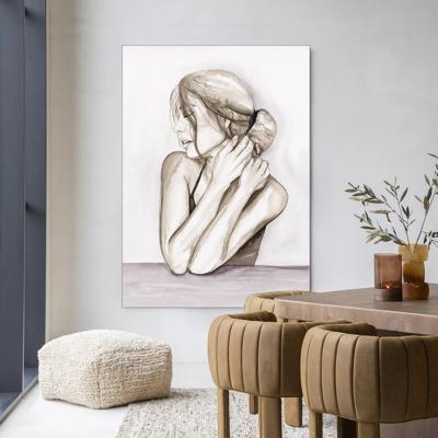Urban Cotton Wandkleed 'Female Touch' 110 x 145cm in Frame - black