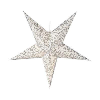 Kerstster Transparant Wit/Bruin 60 cm