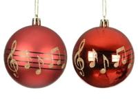 Kerstbal plastic d8 cm rood a2 Decoris - Decoris