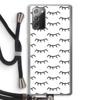 Wimpers: Samsung Galaxy Note 20 / Note 20 5G Transparant Hoesje met koord