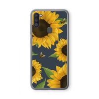 Sunflower and bees: Samsung Galaxy A11 Transparant Hoesje
