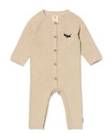 HEMA Takkie newborn jumpsuit grofgebreid zand (zand)