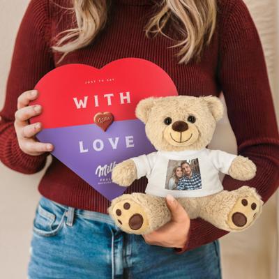 Teddybeer met Milka hart