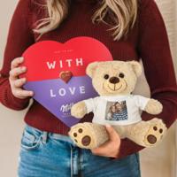 Teddybeer met Milka hart Teddybeer met Milka hart