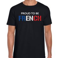 Proud to be French landen / Frankrijk shirt zwart voor heren 2XL  -