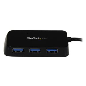 StarTech.com Draagbare 4-poorts SuperSpeed Mini USB 3.0 Hub - 5Gbps - Zwart