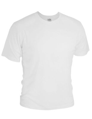 Zijden Heren T-Shirt Rondhals inSilk, Kleur Wit, Maat Extra Large