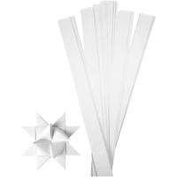 Creativ Company Vlechtstroken, l: 73 cm, d 11,5 cm, b: 25 mm, wit, 100 stroken/ 1 doos