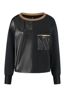 Zip73 Sweater W25/222/03/710 Sweater 710 Black/metallic Gold