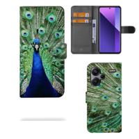 Xiaomi Redmi Note 13 Pro Plus | Telefoonhoesje | Met pasjeshouder | Pauw