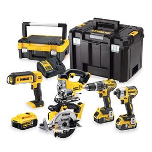 DeWalt DCK551P3T-QW | 18V XR 5-delige Combiset | DCD796 + DCF887 + DCS391 + DCS331 + DCL050  | 3x 5.0Ah accu en lader | 2 x TSTAK - DCK551P3T-QW