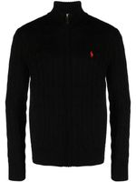 Polo Ralph Lauren cable-knit cotton zip-up cardigan - Noir