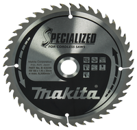 Makita Accessoires Cirkelzaagblad Hout | Specialized 165x20x1,45 44T 23g - B-53229 B-53229 - thumbnail