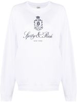 Sporty & Rich sweat en coton à logo imprimé - Blanc