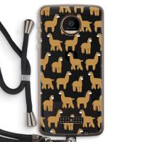 Alpacas: Motorola Moto Z Force Transparant Hoesje met koord