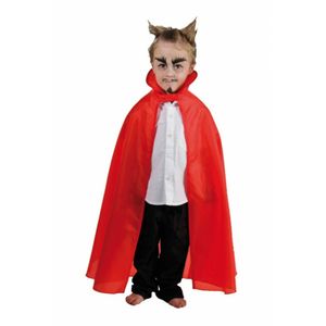 Halloween Dracula cape - voor kinderen - rood - L85 cm