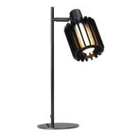 Leen Bakker - Tafellamp Janet - 45 X 11 Cm - Aluminium - Zwart - 25x11x45 Cm