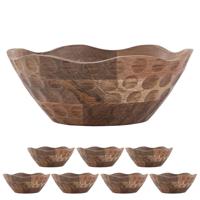 Robert - decoratieve schalen - natuurlijk hout - mangohout - ø25 o. 30cm H6cm