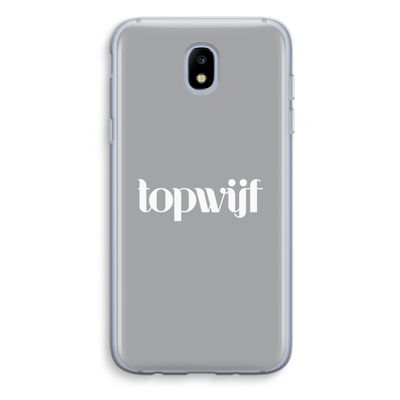 Topwijf Grijs Wit: Samsung Galaxy J5 (2017) Transparant Hoesje