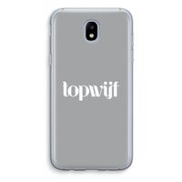 Topwijf Grijs Wit: Samsung Galaxy J5 (2017) Transparant Hoesje