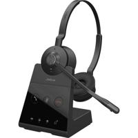 Jabra Engage 65 SE Stereo On Ear headset DECT, Kabel Stereo Zwart Noise Cancelling Microfoon uitschakelbaar (mute), NFC