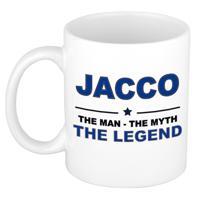 Jacco cadeau mok - man myth legend - naam koffiemok - 300 ml - collega - vaderdag