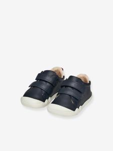 Warme Jungen Leder-Sneakers STEPPIEUP BOY GEOX marineblauw