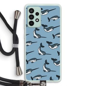 Narwhal: Samsung Galaxy A52s 5G Transparant Hoesje met koord
